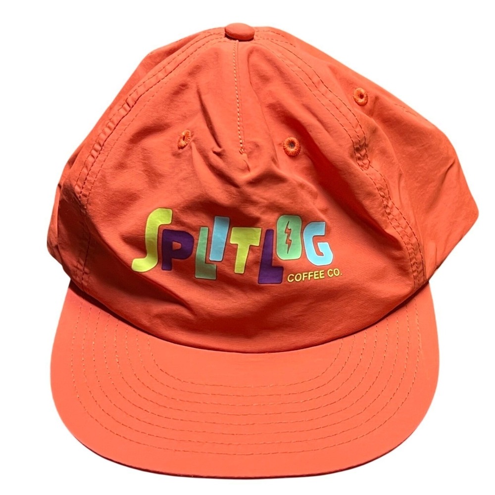 AS Colour Splitlog Coffee Co Hat OS Orange Nylon Surf Snapback 5-Panel Cap